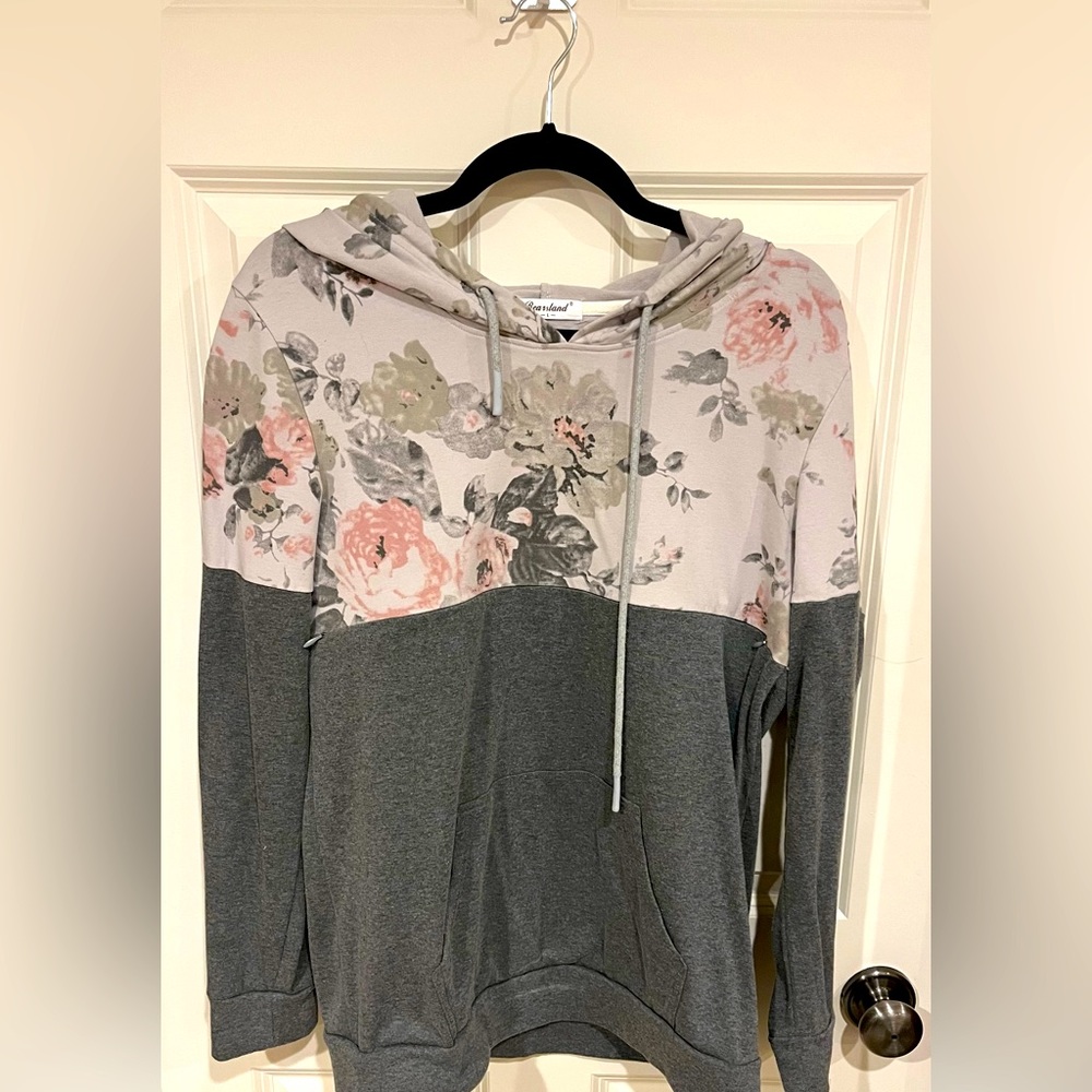 Nursing Floral Gray Hoodie